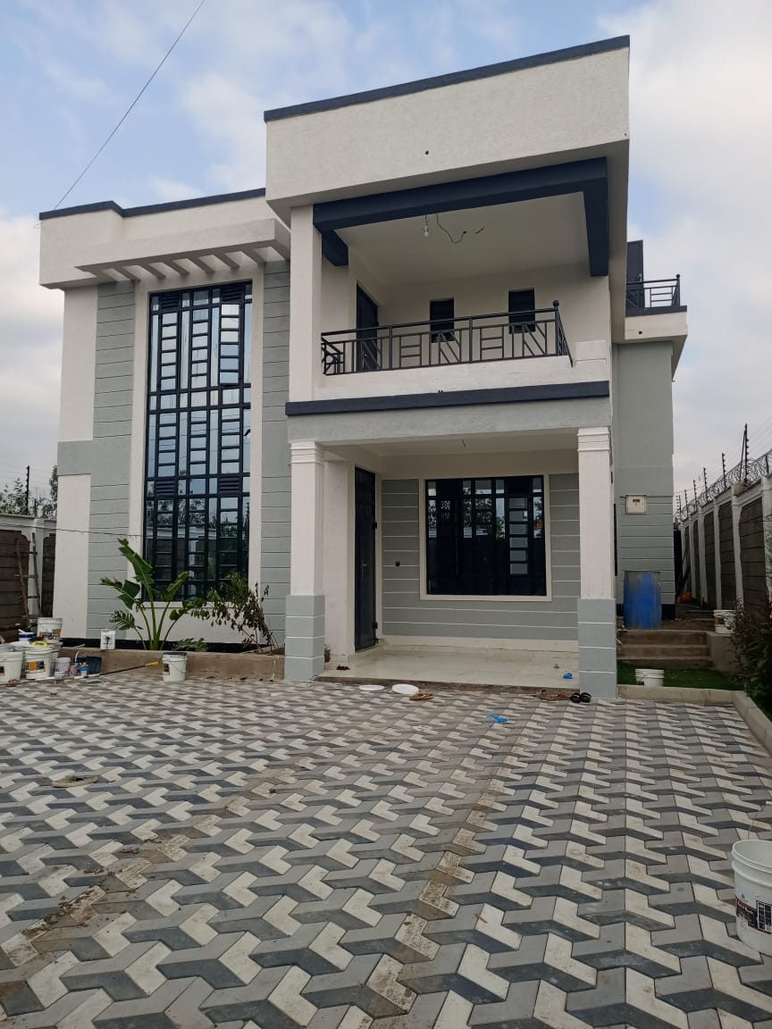 White and navy villa